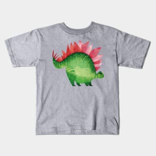 Happy Stegosaurus Dinosaur Kids T-Shirt